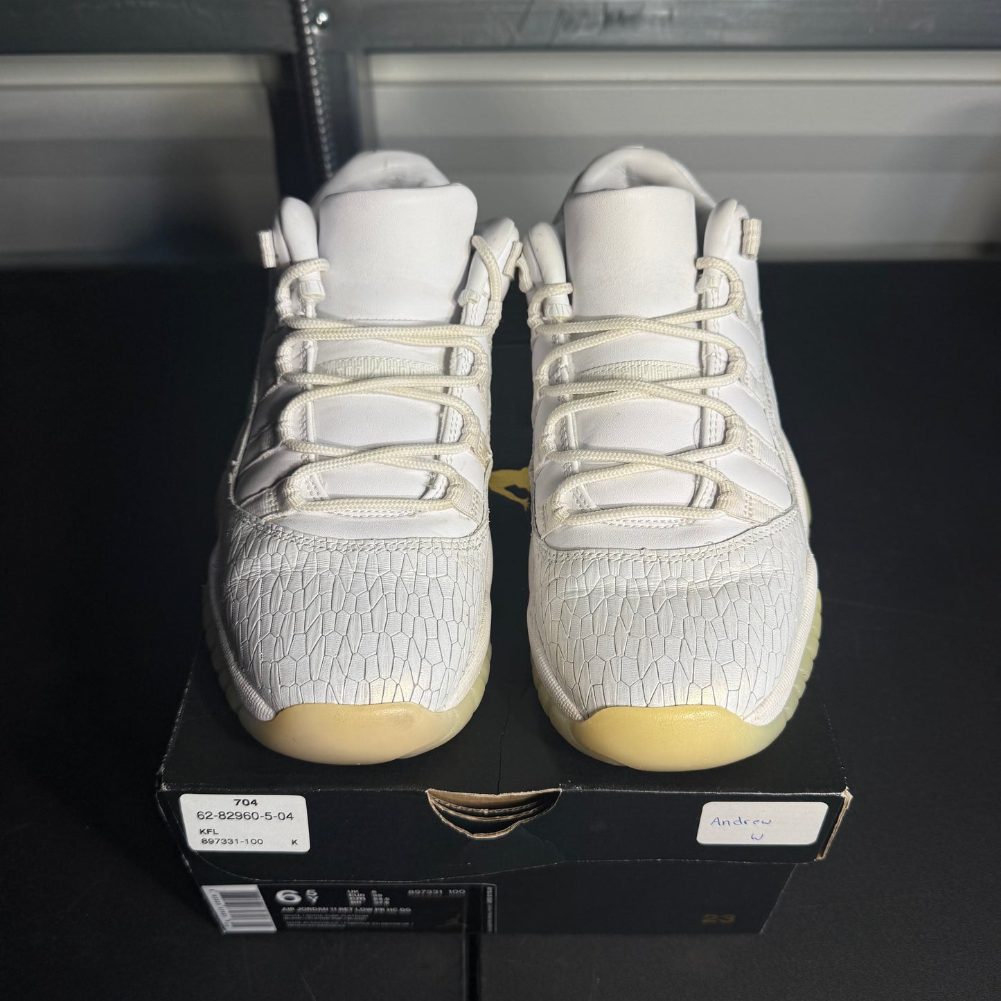 Size 6.5Y - AJ 11 Retro Low Heiress Pure Platinum