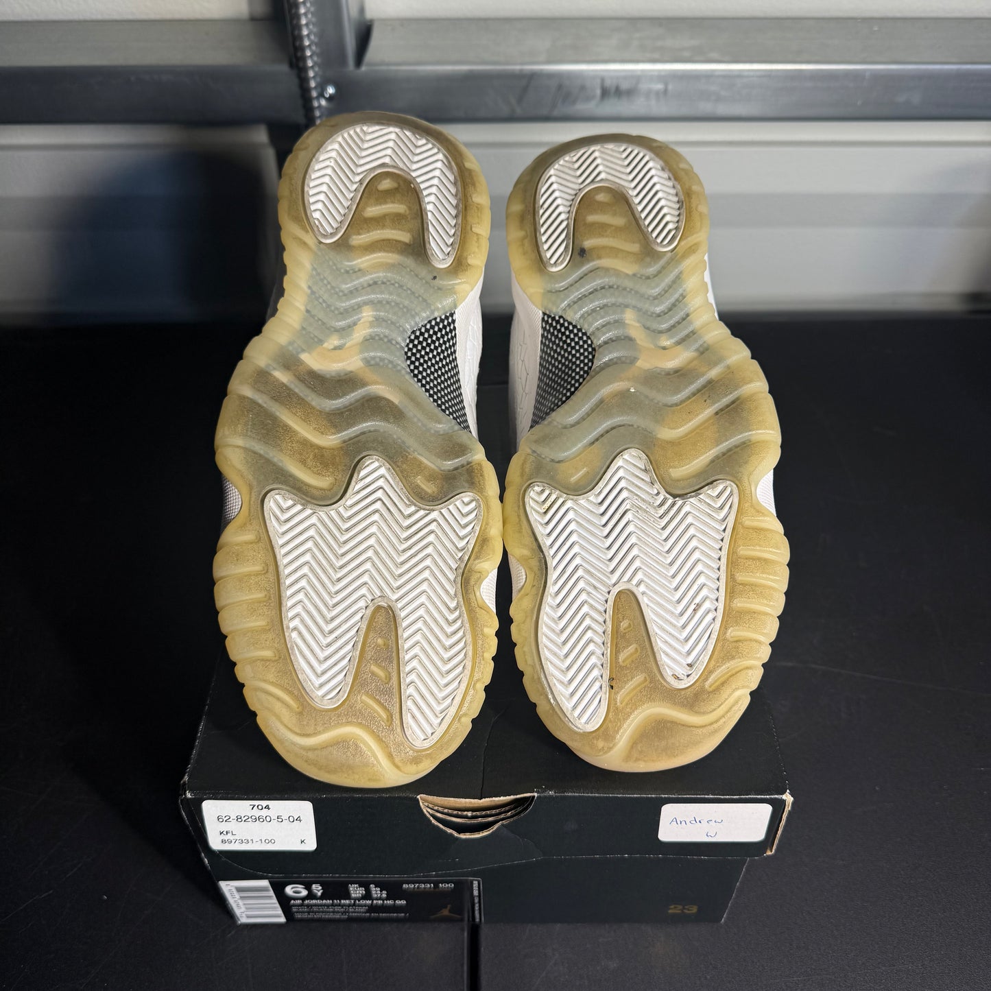 Size 6.5Y - AJ 11 Retro Low Heiress Pure Platinum