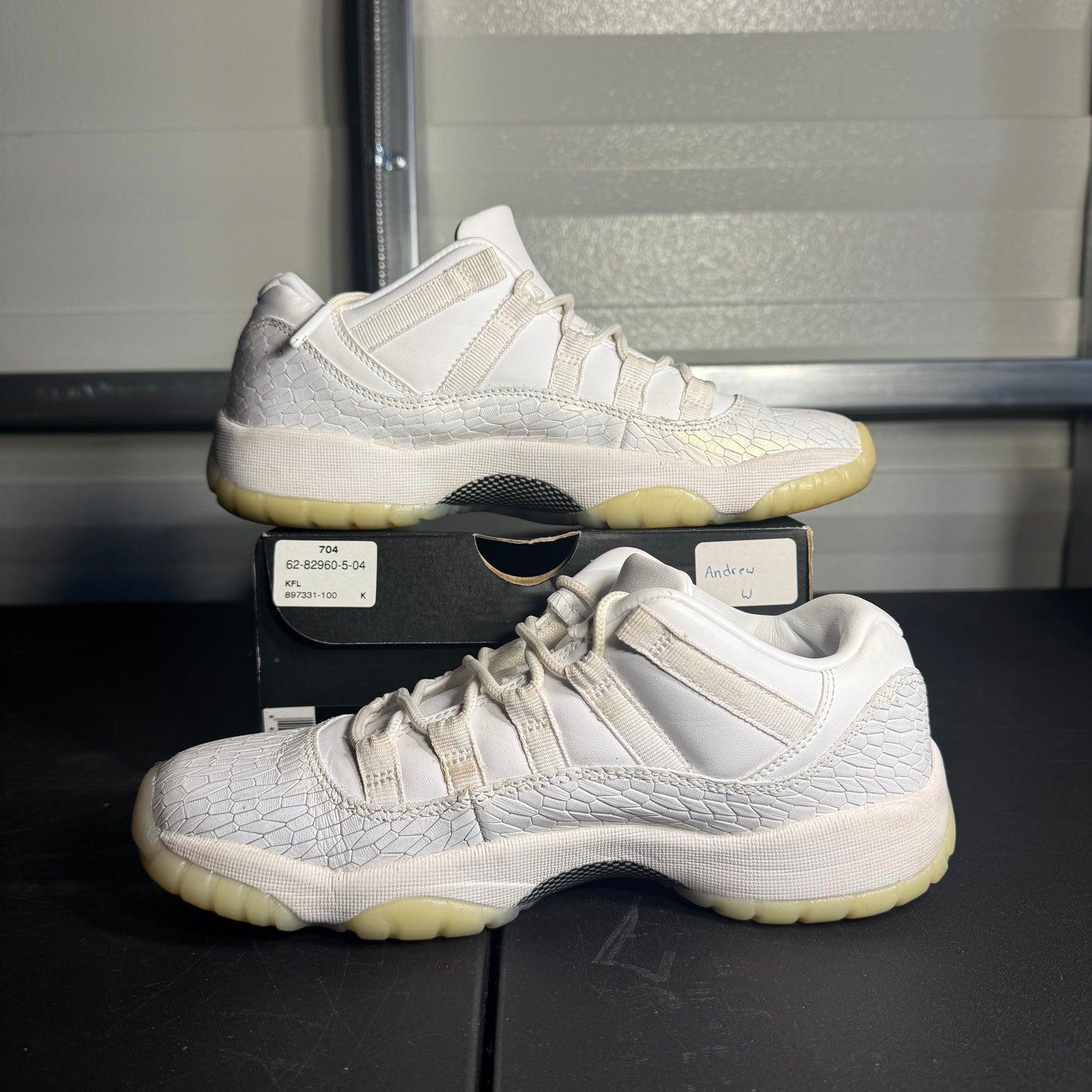 Size 6.5Y - AJ 11 Retro Low Heiress Pure Platinum