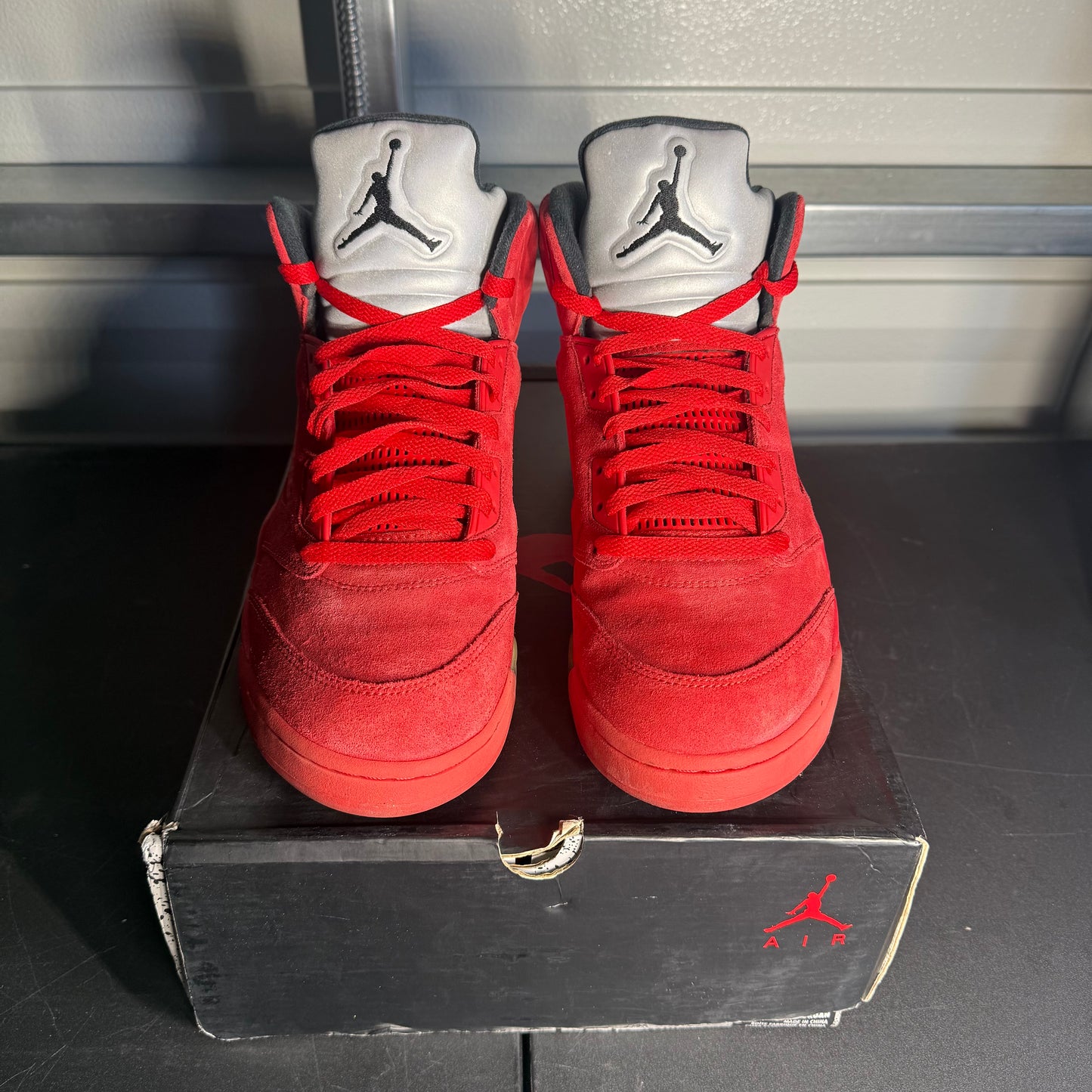 Size 12 - AJ 5 Retro Red Suede