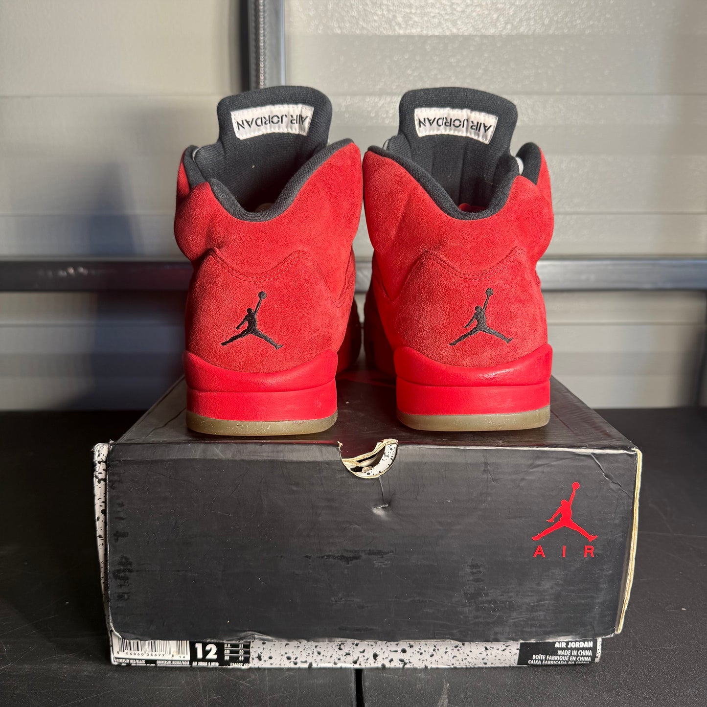 Size 12 - AJ 5 Retro Red Suede