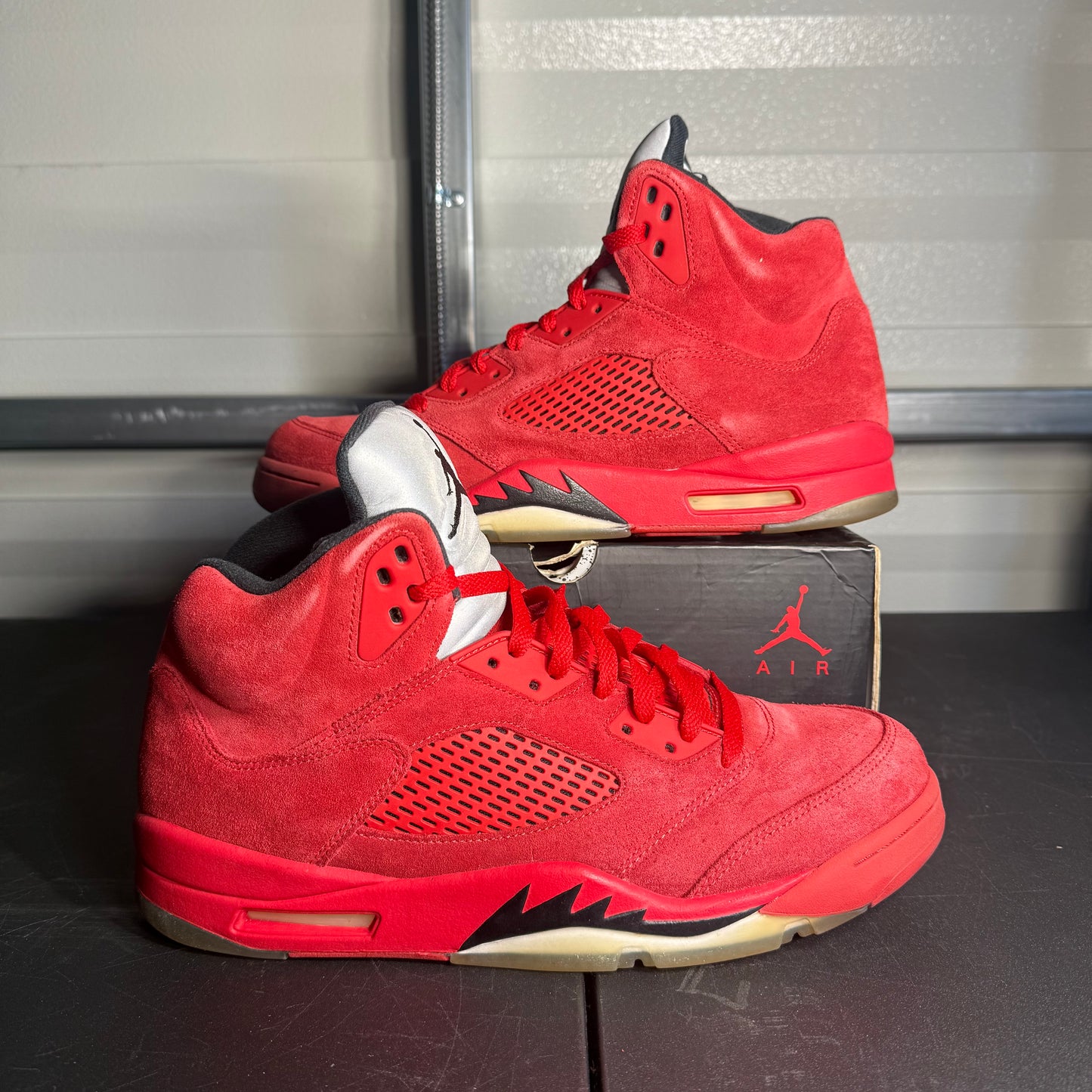 Size 12 - AJ 5 Retro Red Suede
