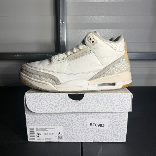 Size 8.5 - AJ 3 Retro Craft Ivory
