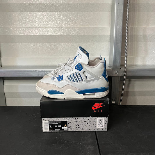Size 7Y - AJ 4 Retro Military Blue