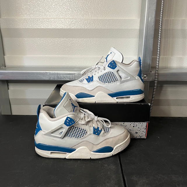 Size 7Y - AJ 4 Retro Military Blue