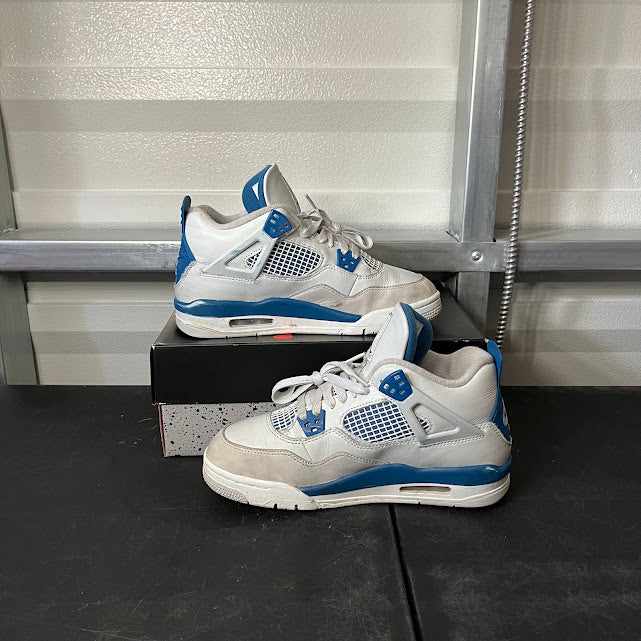 Size 7Y - AJ 4 Retro Military Blue