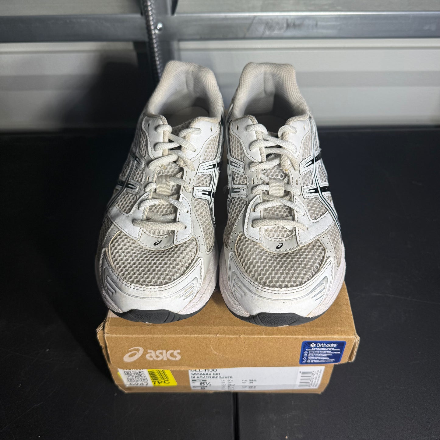 Size 6.5M - Asics Gel-1130 White and Black