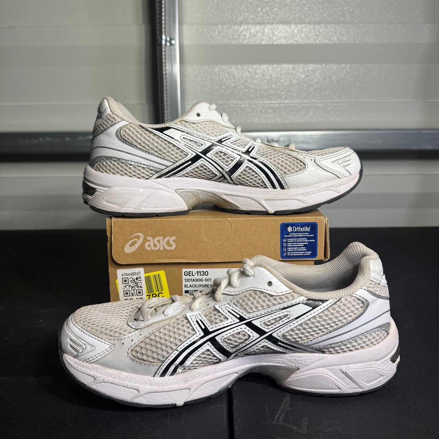 Size 6.5M - Asics Gel-1130 White and Black