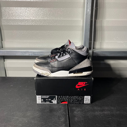 Size 8 - AJ 3 Retro Black Cement