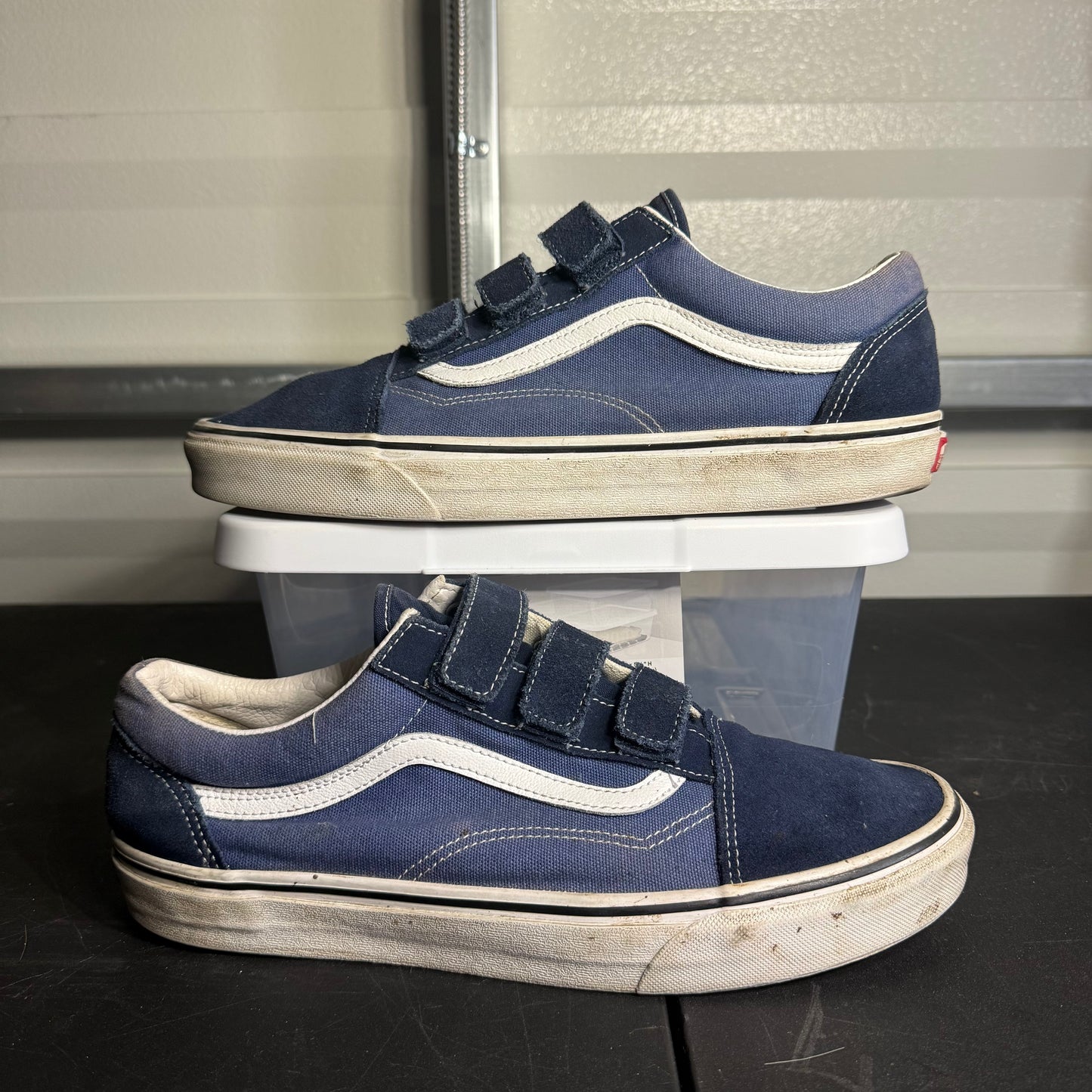 Size 12 - V Old Skool Velcro Navy