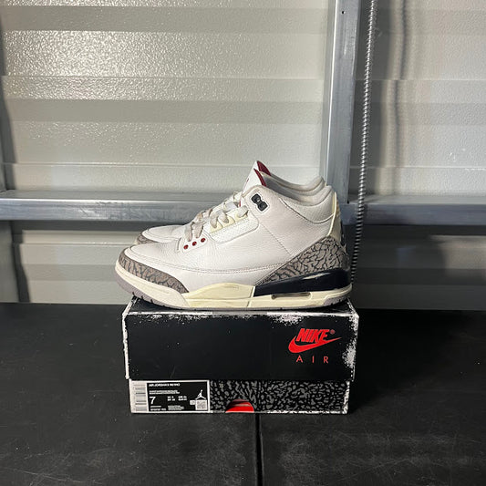 Size 7 - AJ 3 Retro White Cement Reimagined