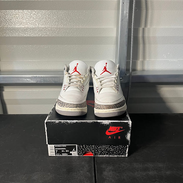Size 7 - AJ 3 Retro White Cement Reimagined