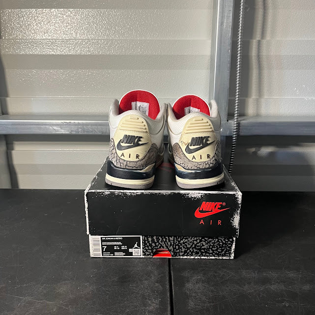 Size 7 - AJ 3 Retro White Cement Reimagined