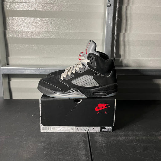 Size 12 - AJ 5 Retro Black Metallic Reimagined