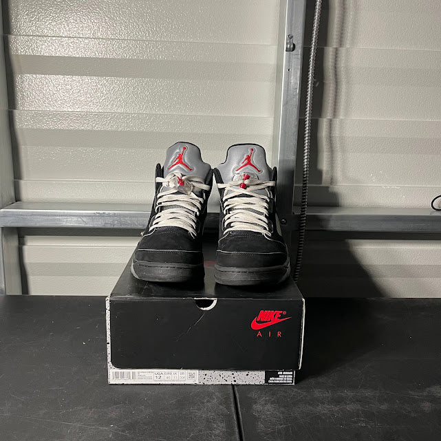Size 12 - AJ 5 Retro Black Metallic Reimagined