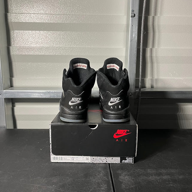 Size 12 - AJ 5 Retro Black Metallic Reimagined