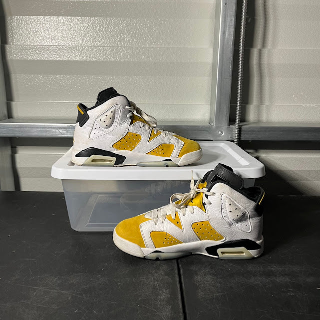 Size 6Y - AJ 6 Retro Yellow Ochre