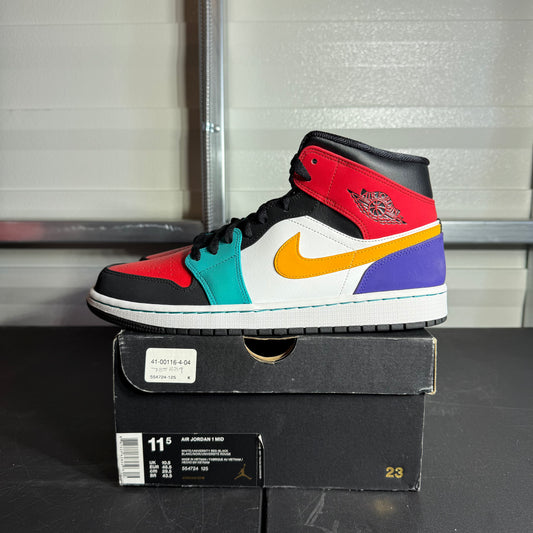 Size 11.5 - AJ 1 Mid Multi-Color