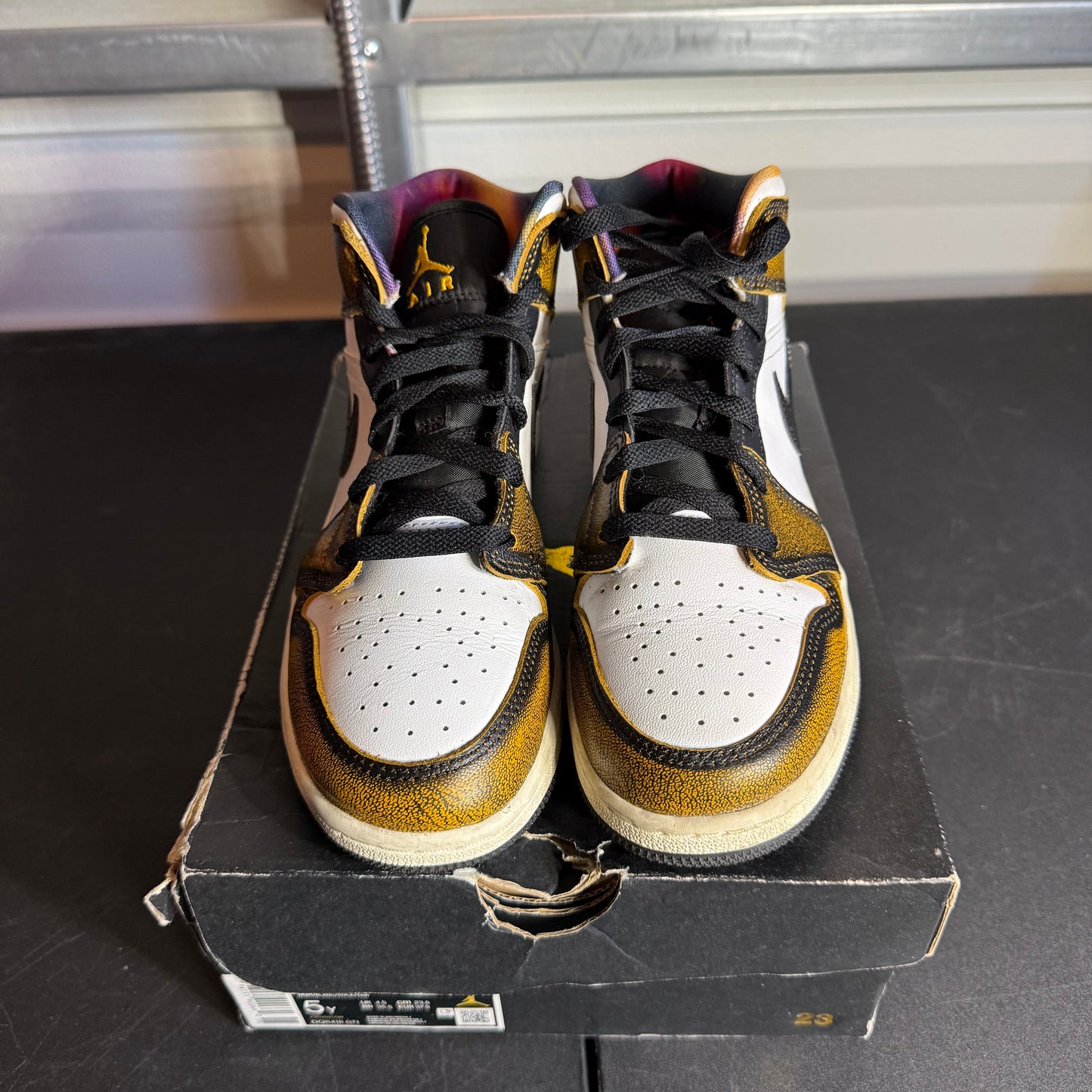 Size 5Y - AJ 1 Mid Wear-Away
