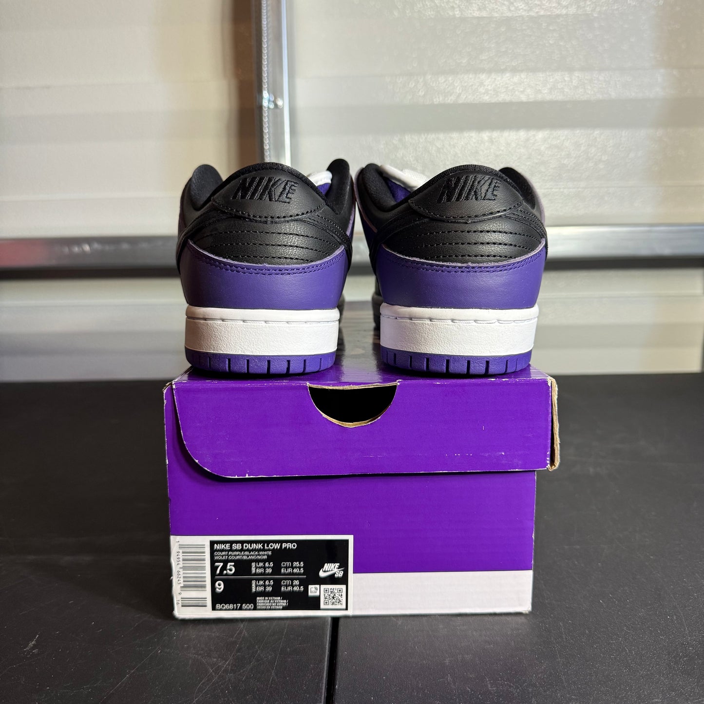 Size 7.5 - SB Dunk Low Pro Court Purple