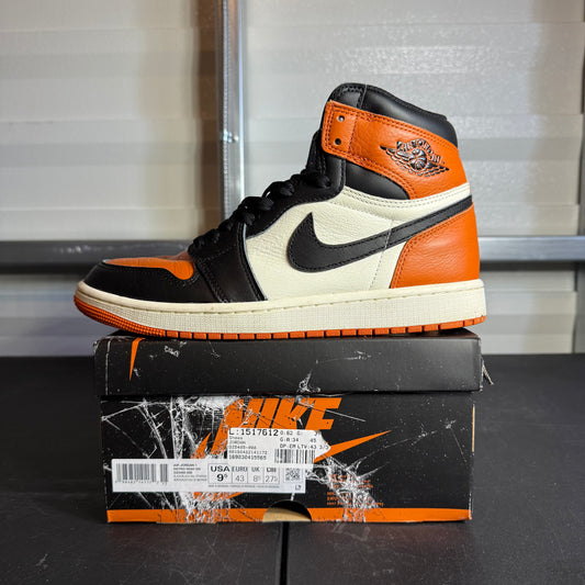 Size 9.5 - AJ 1 Retro High Shattered Blackboard