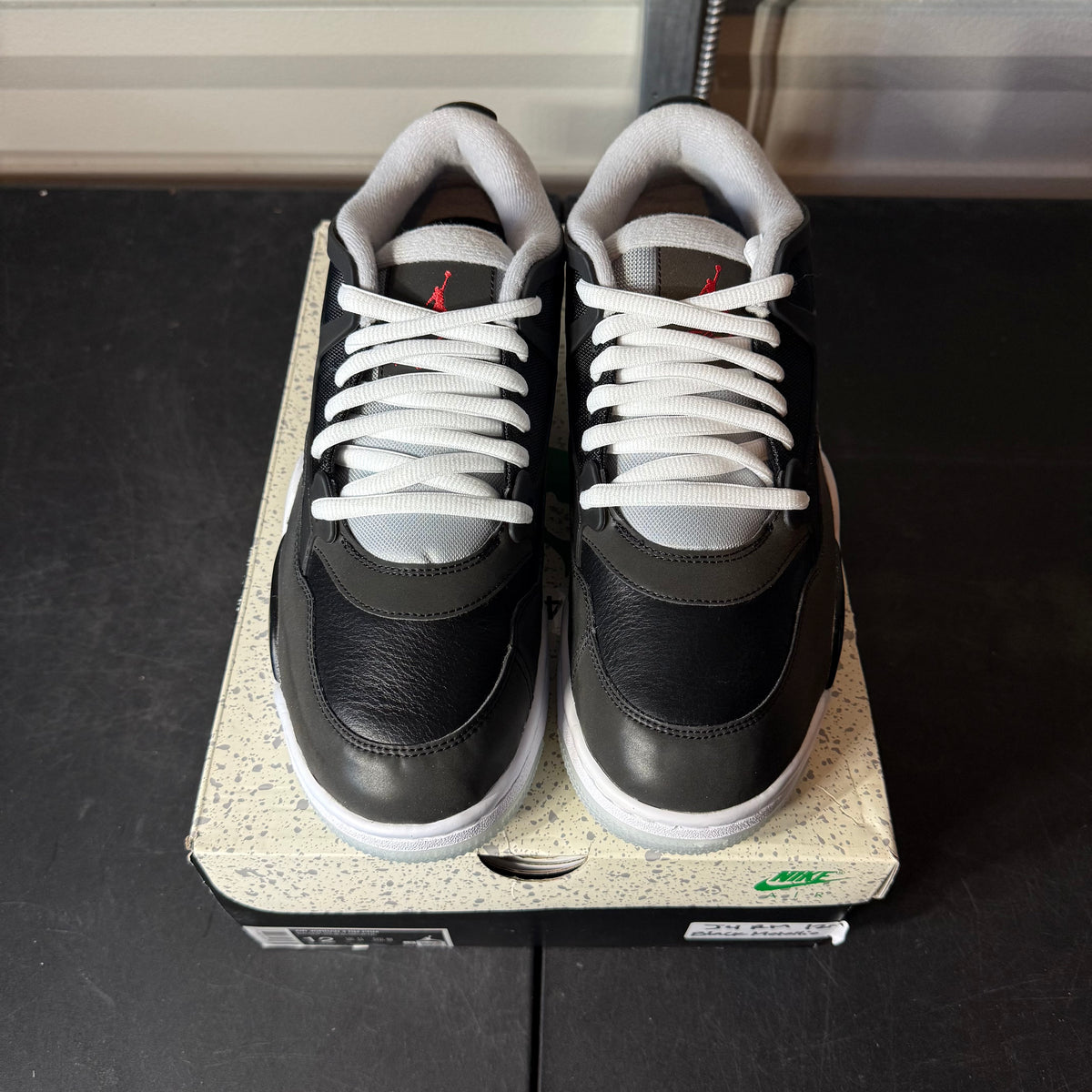 Size 12 - AJ 4 RM Black Metallic