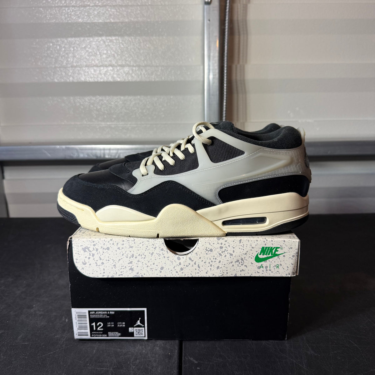 Size 12 - AJ 4 RM Low Black Sail