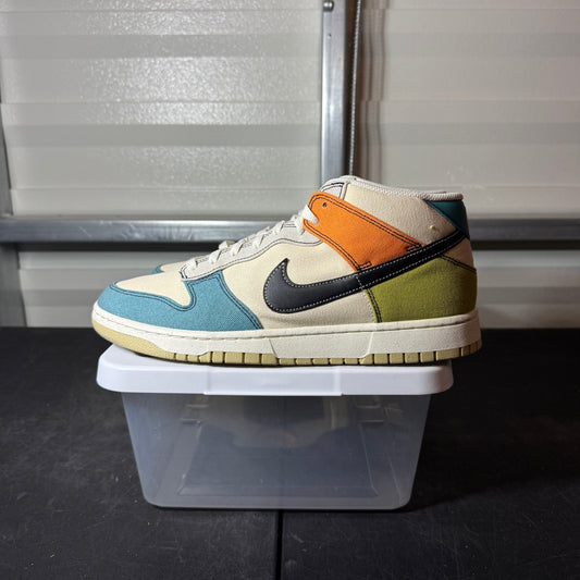 Size 12 - Dunk Mid Pale Ivory Multi
