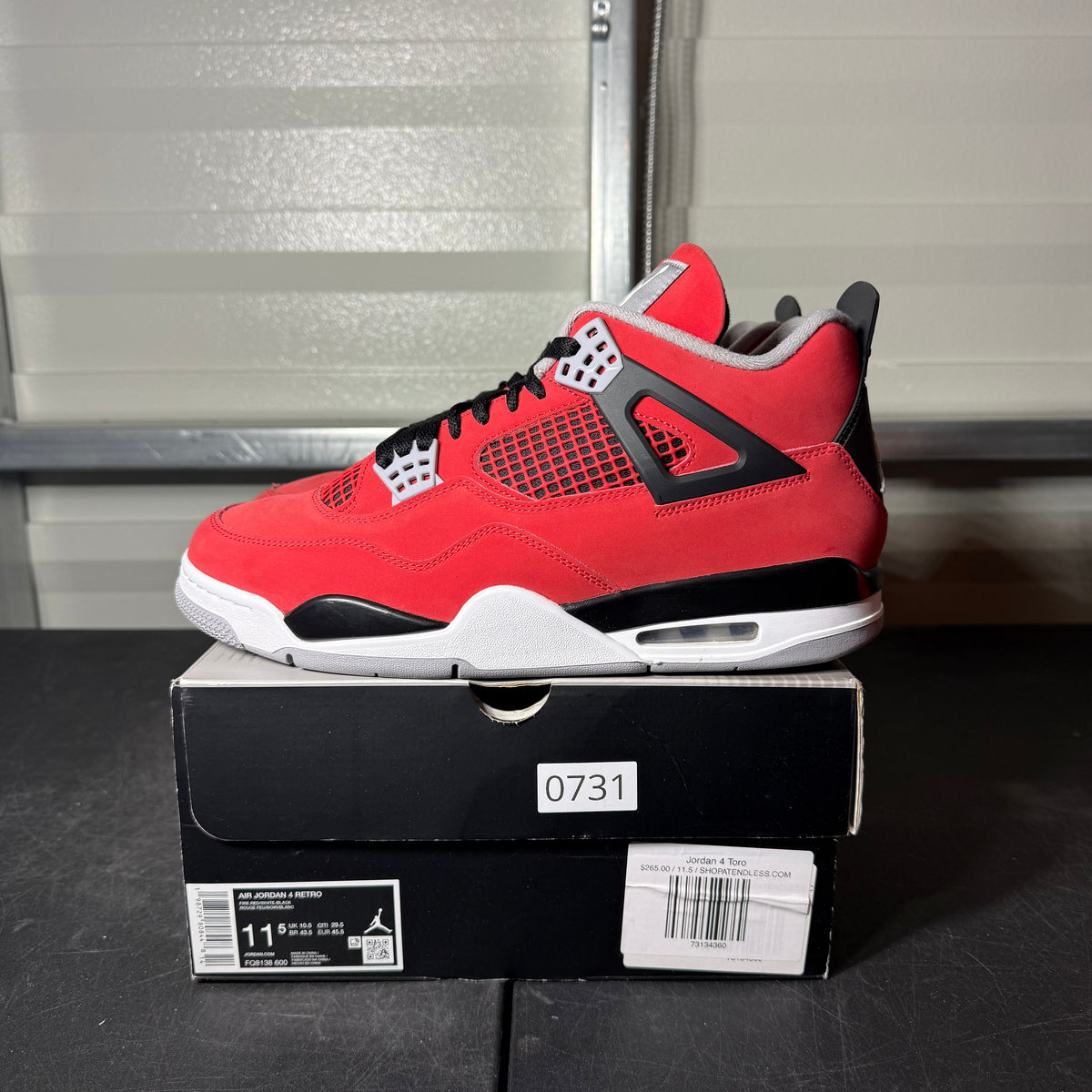 Size 11.5 - AJ 4 Toro Bravo
