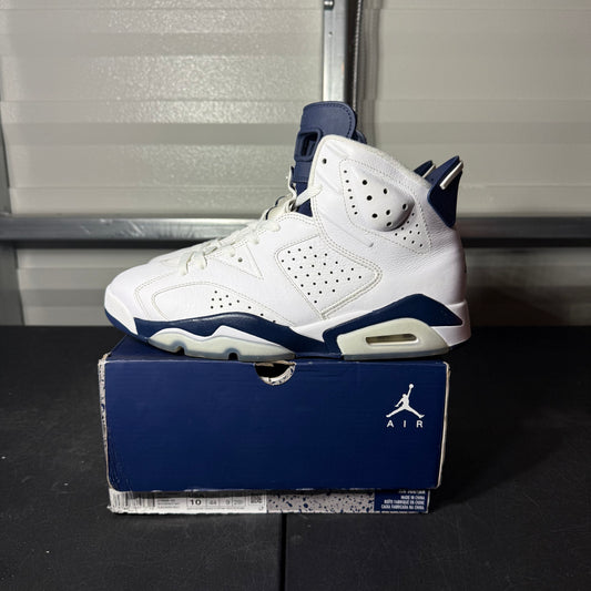 Size 10 -  AJ 6 Midnight Navy