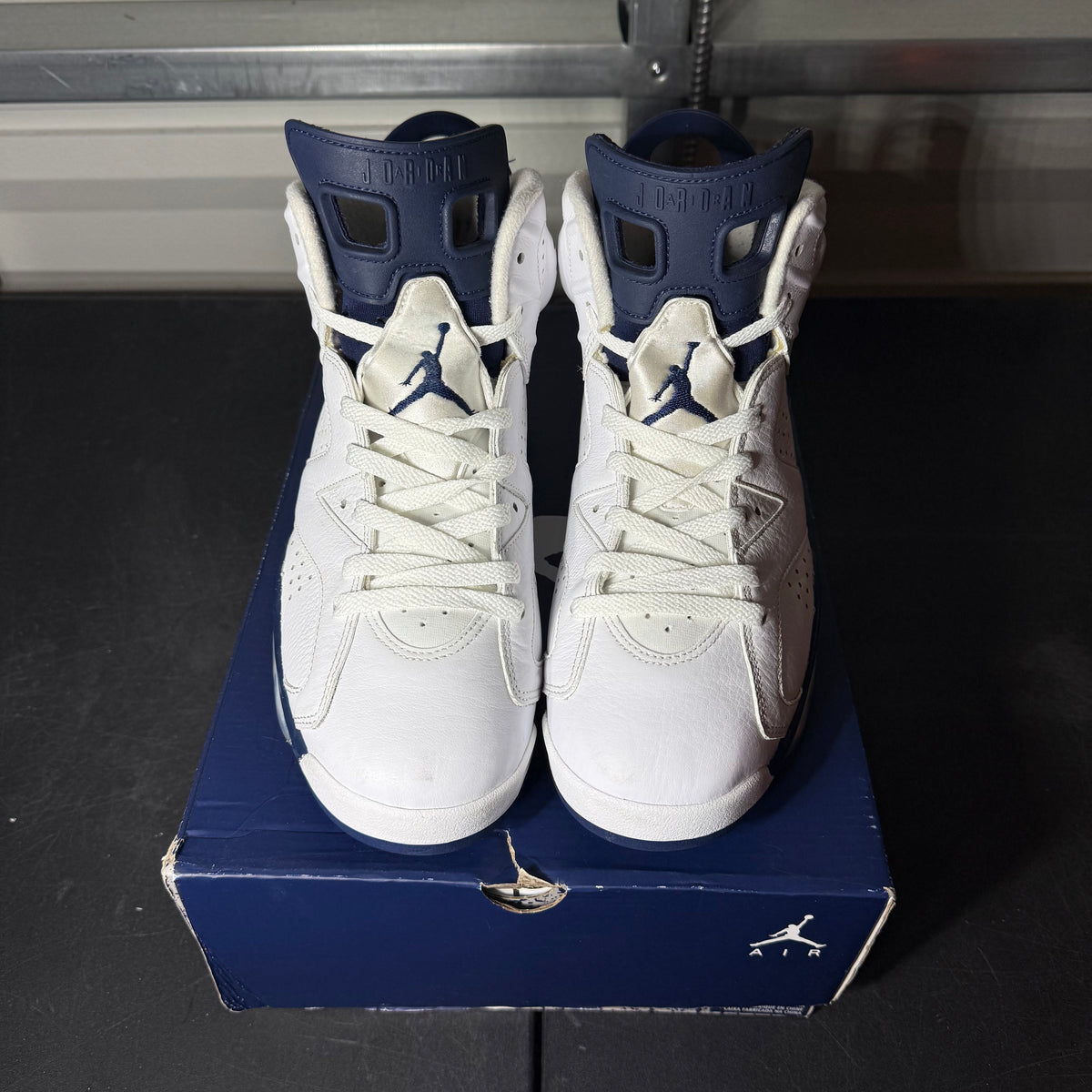 Size 10 -  AJ 6 Midnight Navy