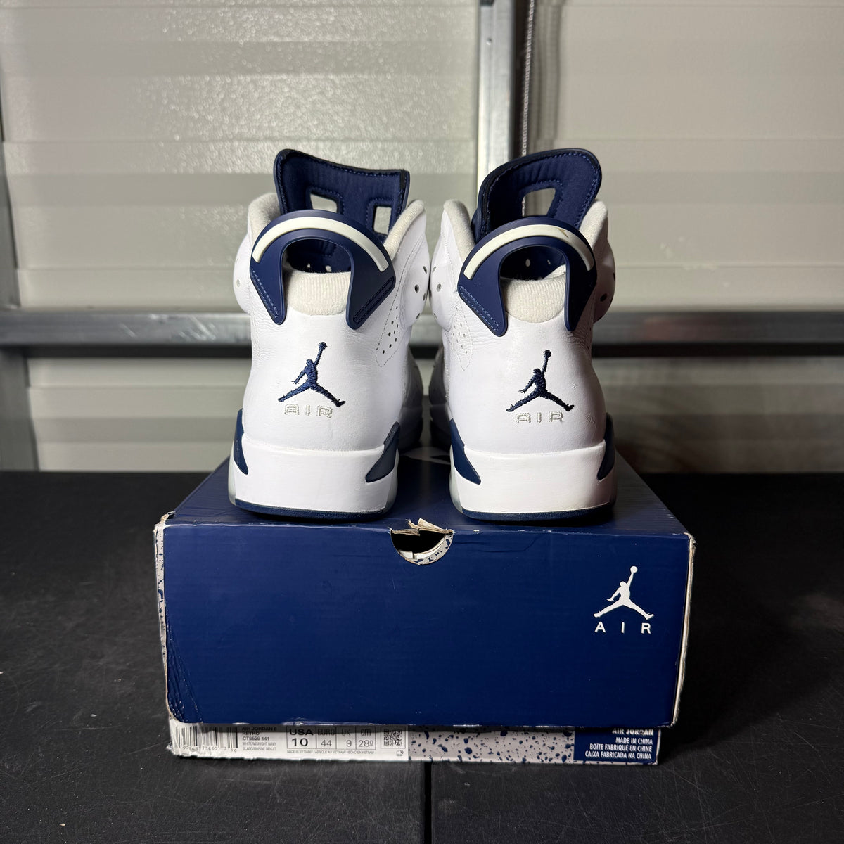 Size 10 -  AJ 6 Midnight Navy