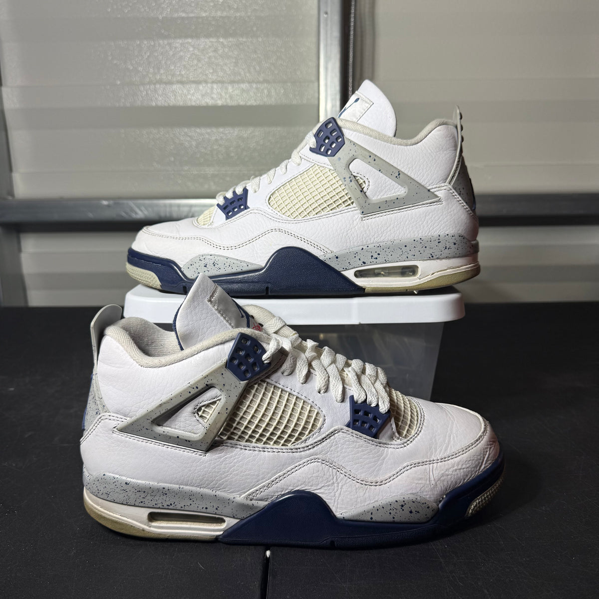 Size 10 -  AJ 4 Midnight Navy