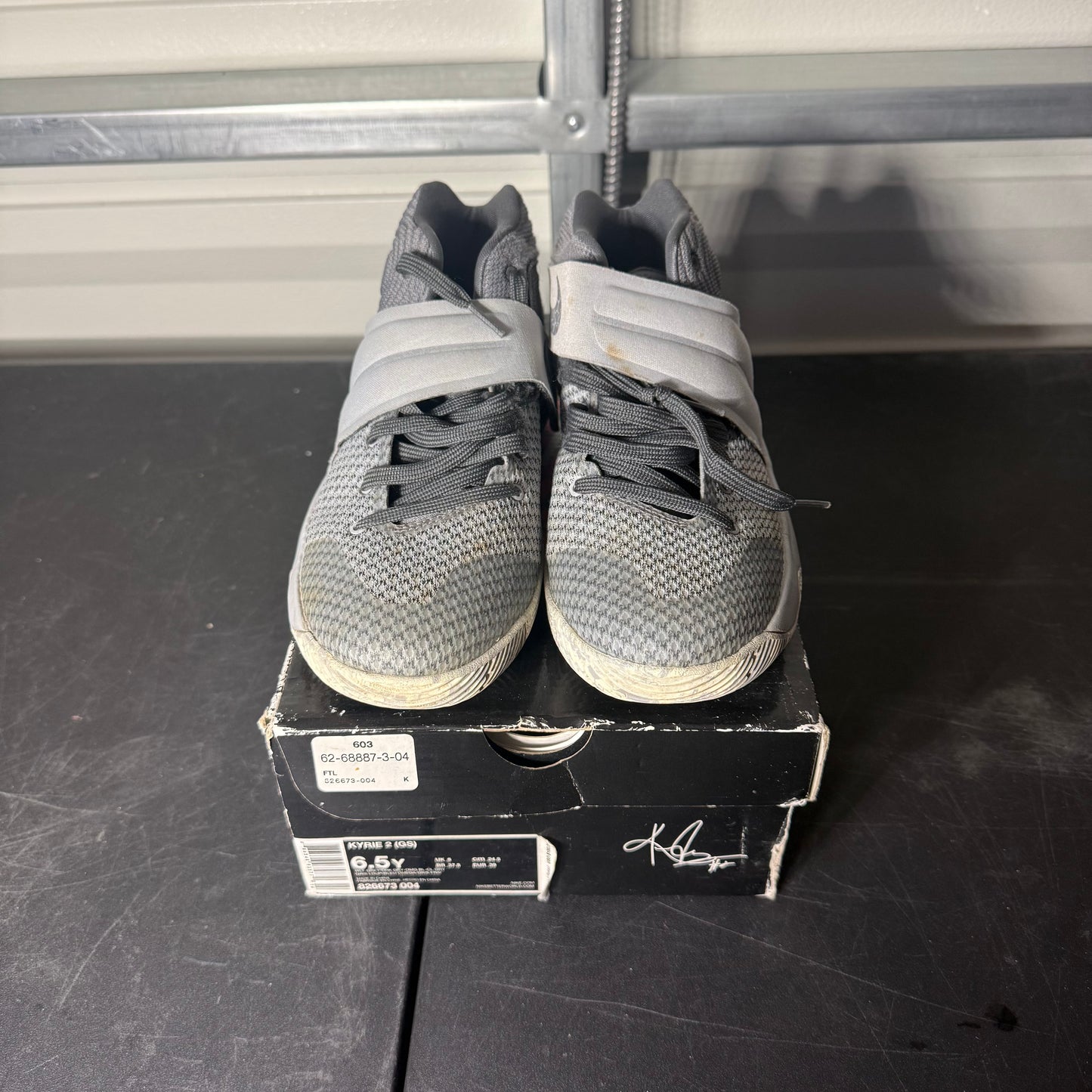 Size 6.5Y - Kyrie 2 Omega Wolf Grey
