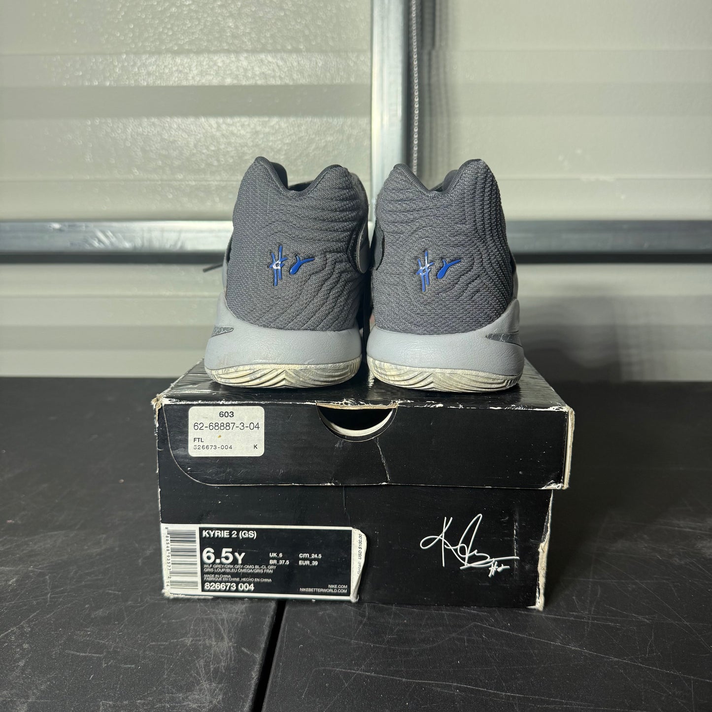 Size 6.5Y - Kyrie 2 Omega Wolf Grey