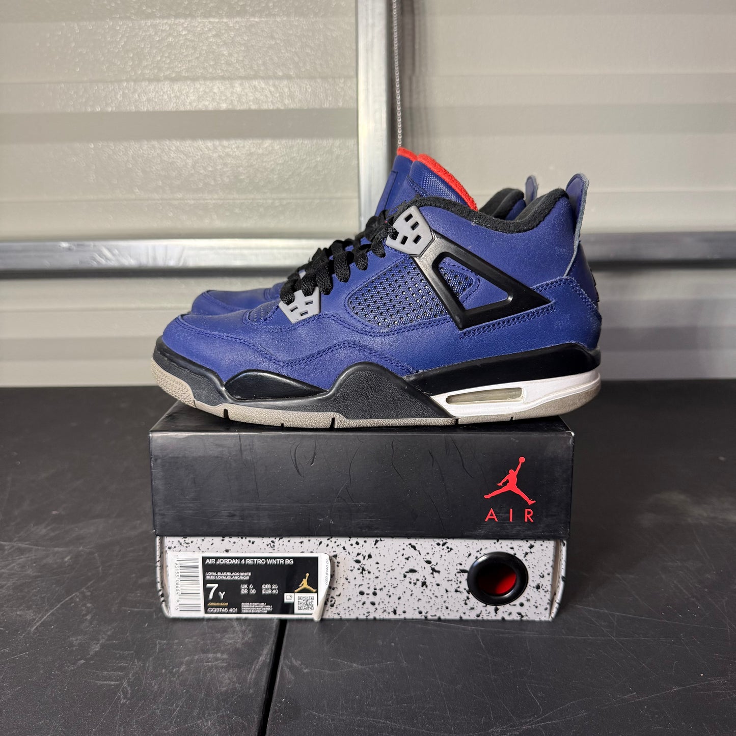Size 7Y - AJ 4 Retro Winterized Loyal Blue