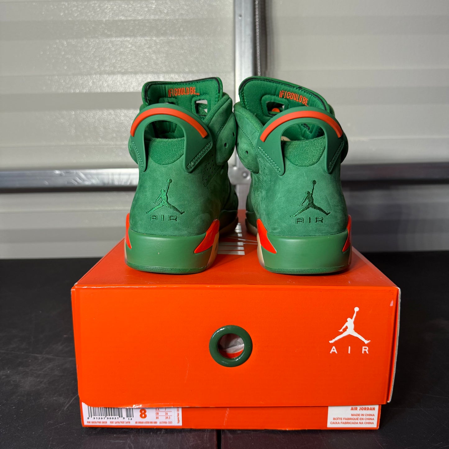 Size 8 - AJ 6 Retro NRG Gatorade Green