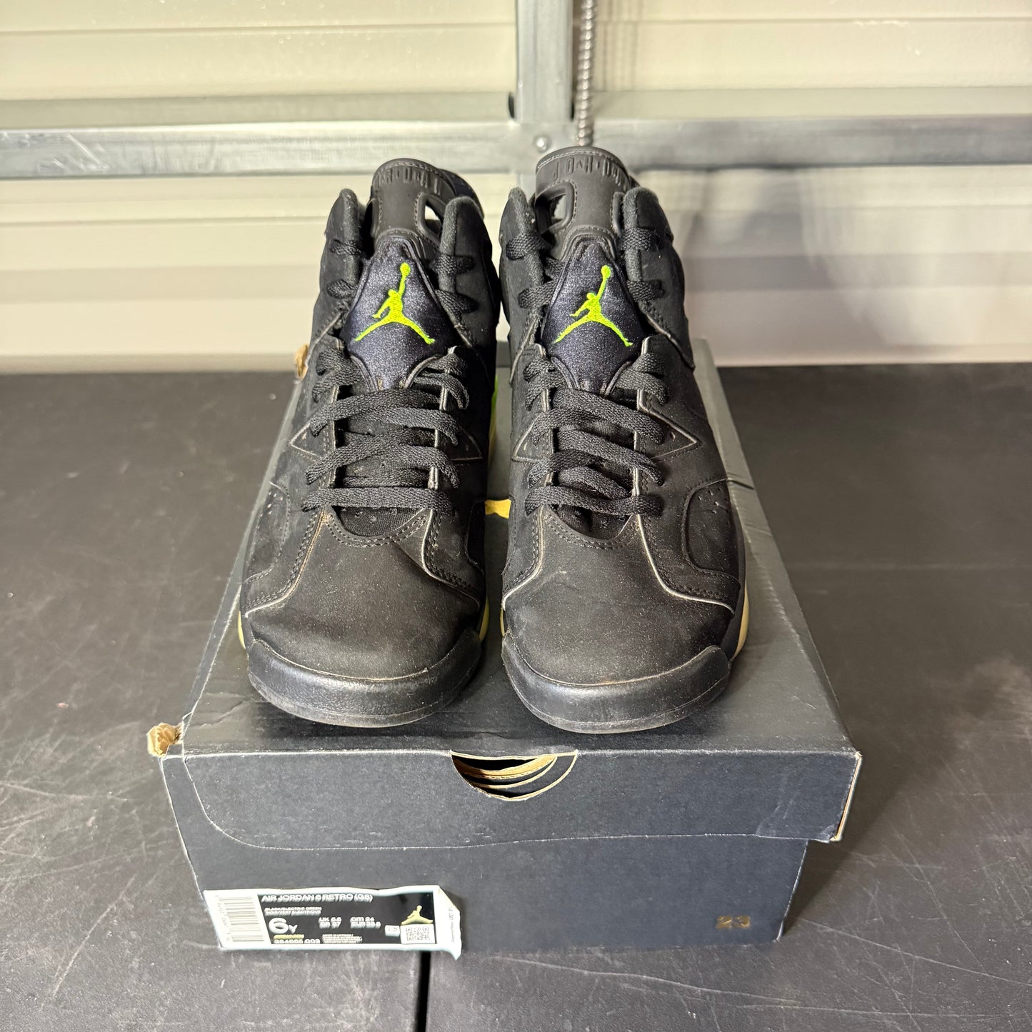 Size 6Y - AJ 6 Retro Electric Green