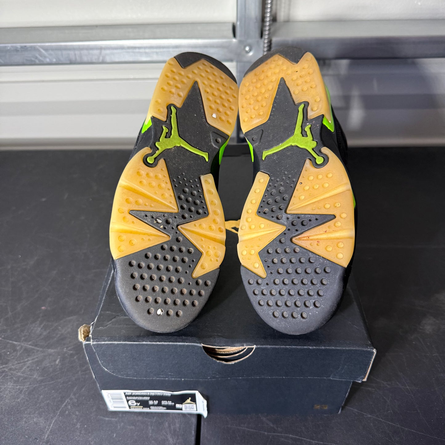 Size 6Y - AJ 6 Retro Electric Green
