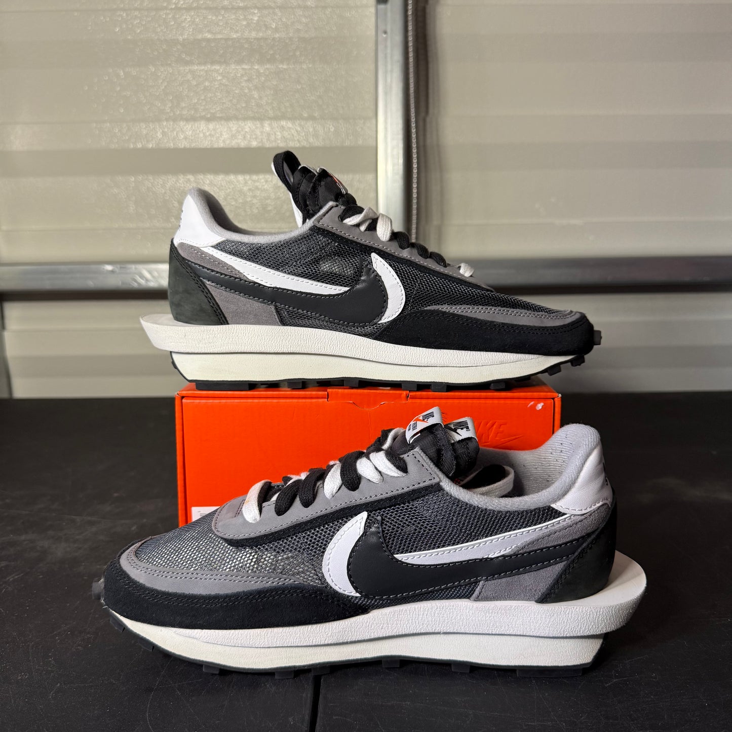 Size 8 - Sacai LDWaffle Dark Grey