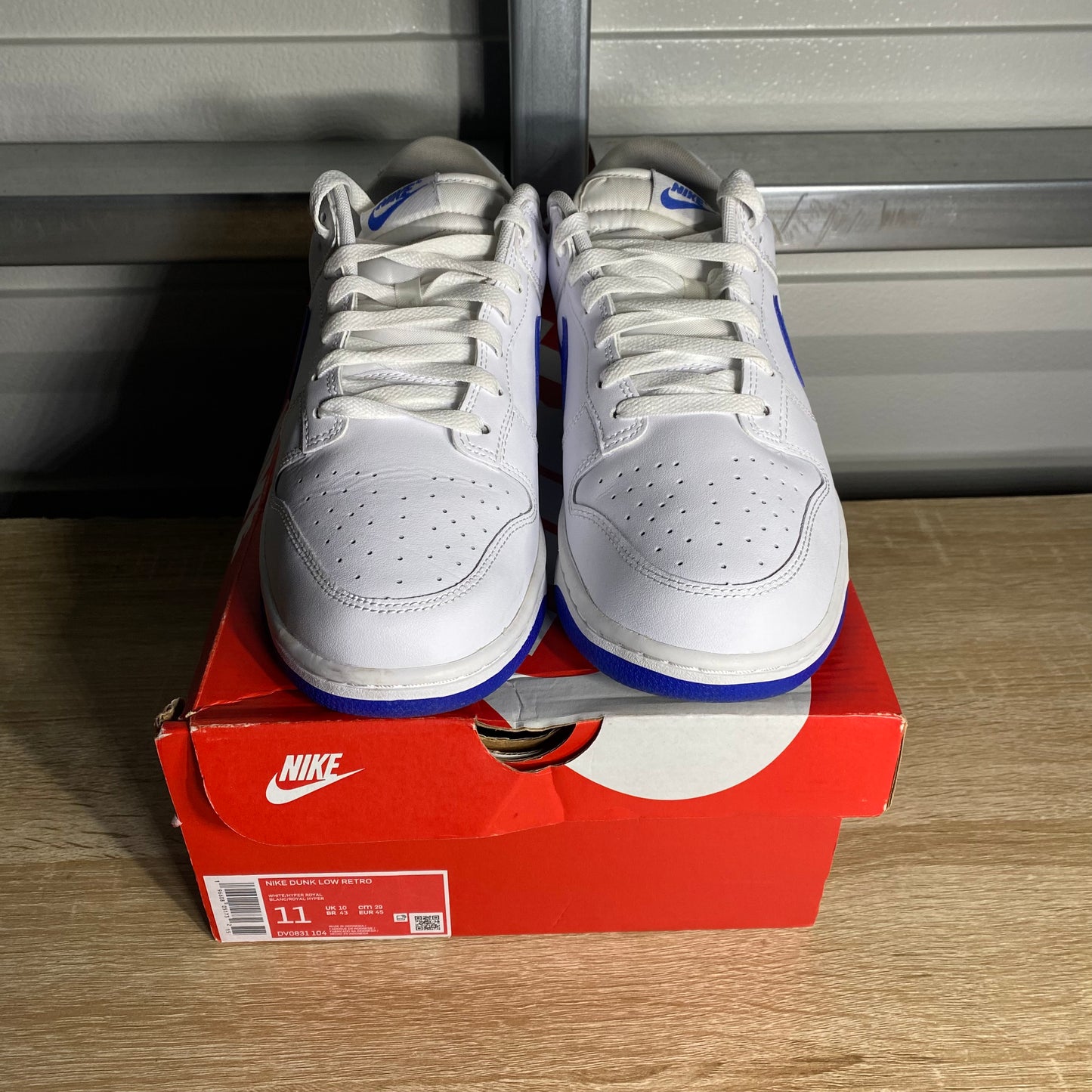 Size 11 - Dunk Low Retro White Hyper Royal