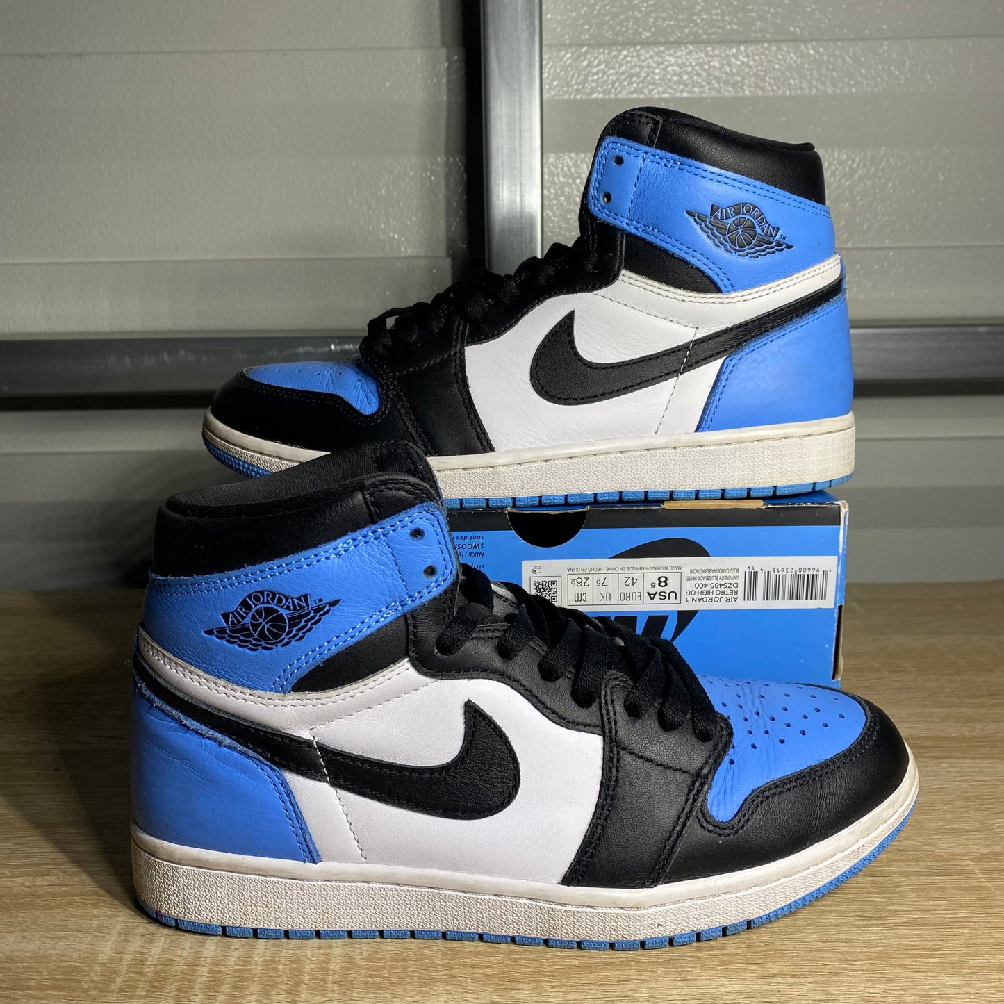 Size 8.5 - AJ 1 Retro High UNC Toe