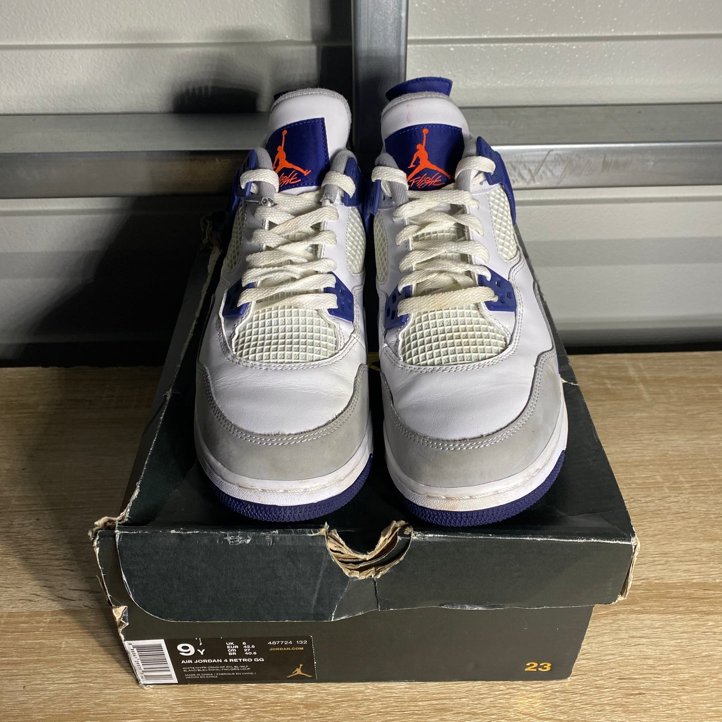 Size 9Y - AJ 4 Retro Deep Royal Blue
