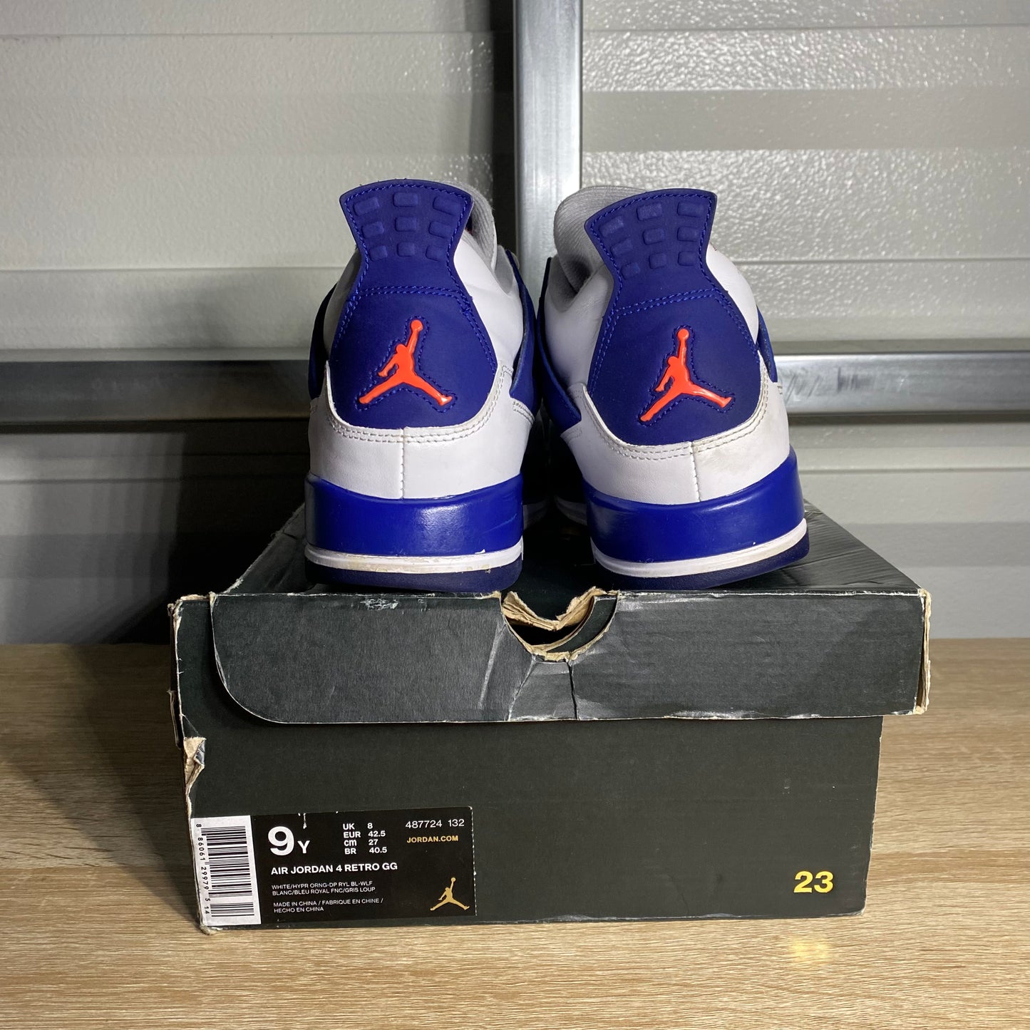 Size 9Y - AJ 4 Retro Deep Royal Blue