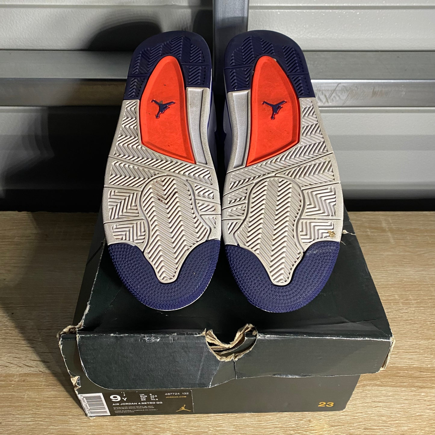 Size 9Y - AJ 4 Retro Deep Royal Blue