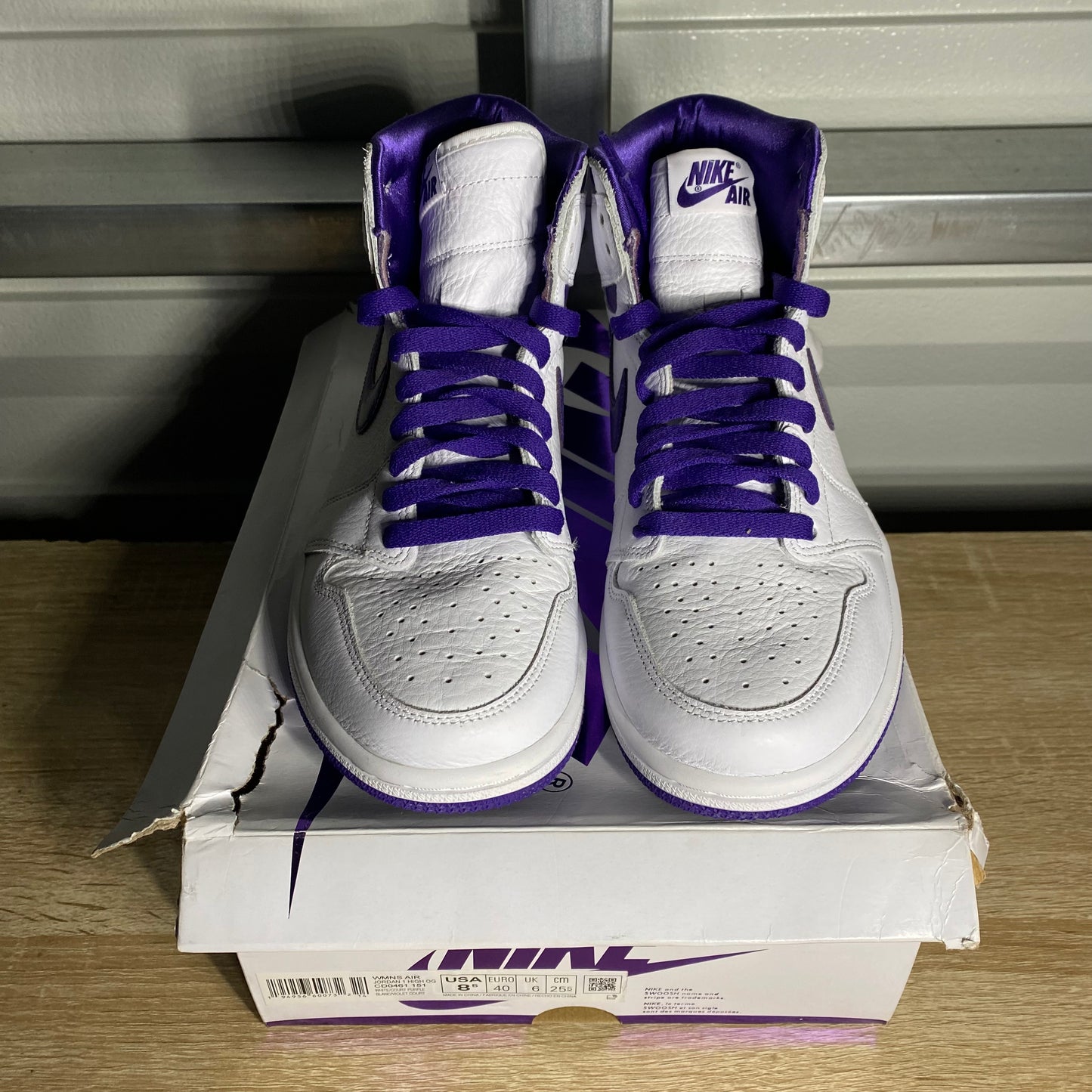Size 8.5W - AJ 1 Retro High Court Purple