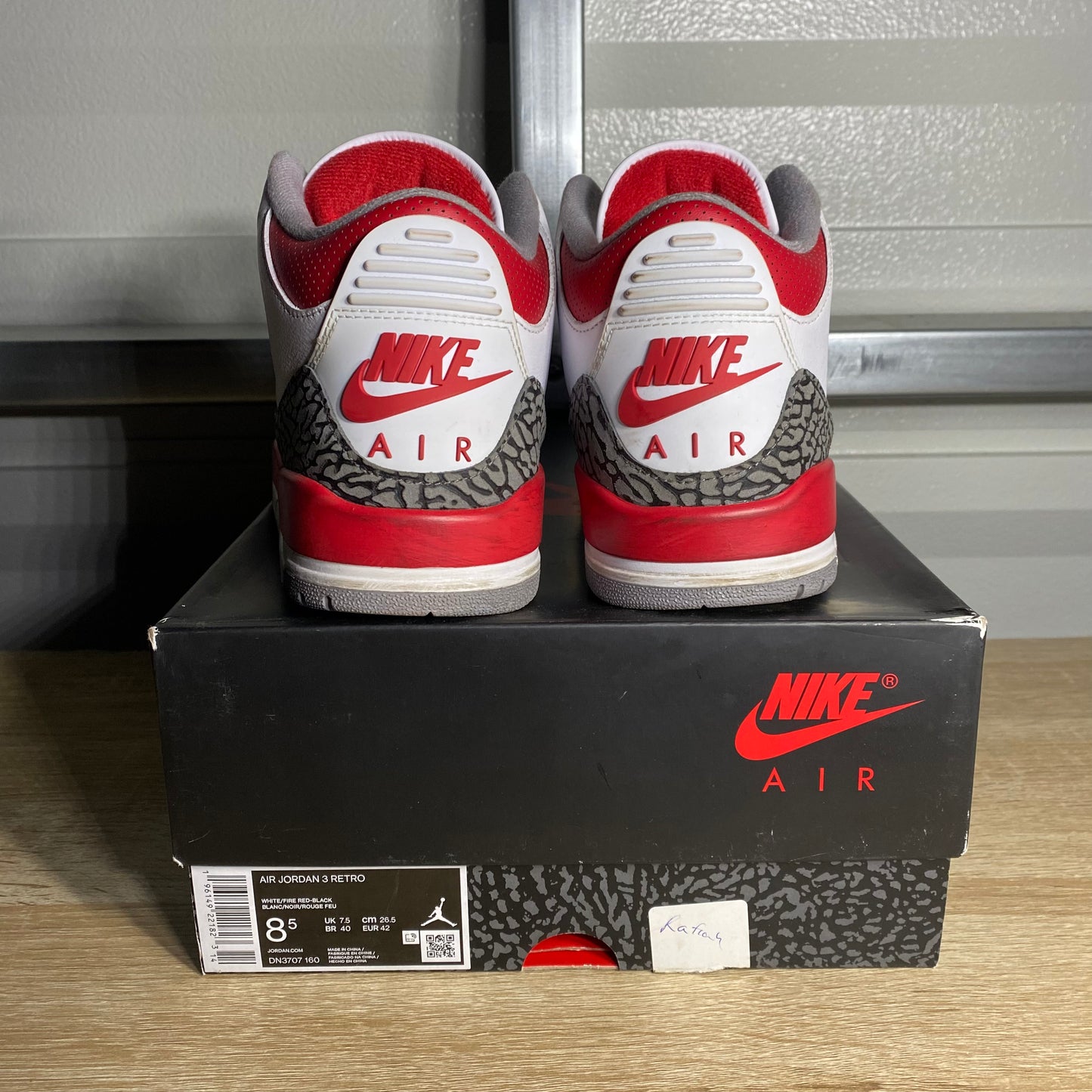 Size 8.5 - AJ 3 Retro Fire Red