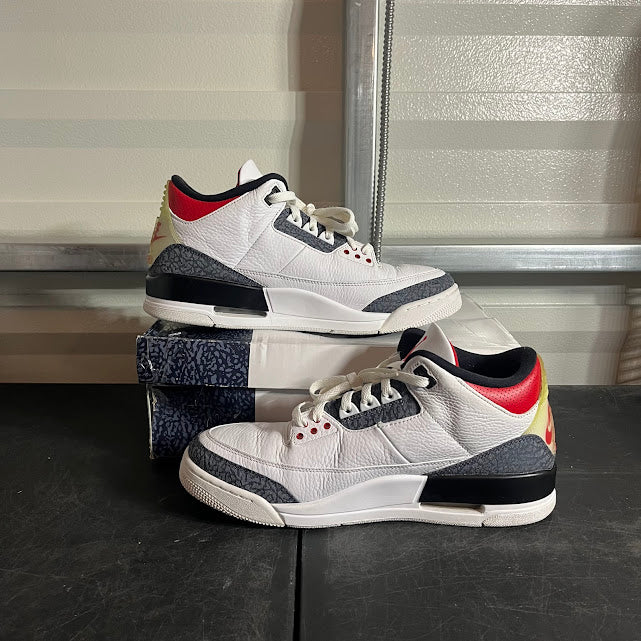 Size 12 - AJ 3 Retro SE Fire Red Denim