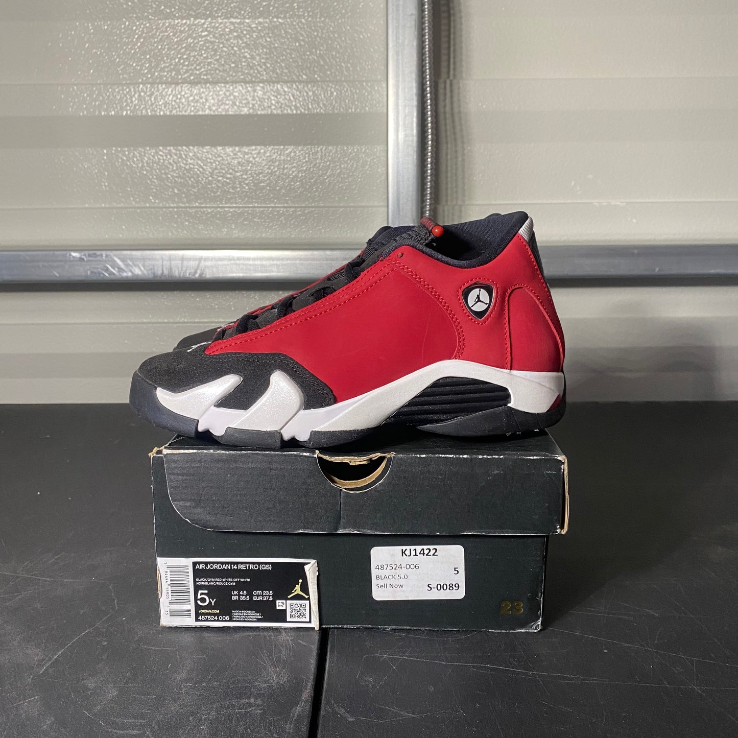 Size 5Y - AJ 14 Retro Gym Red