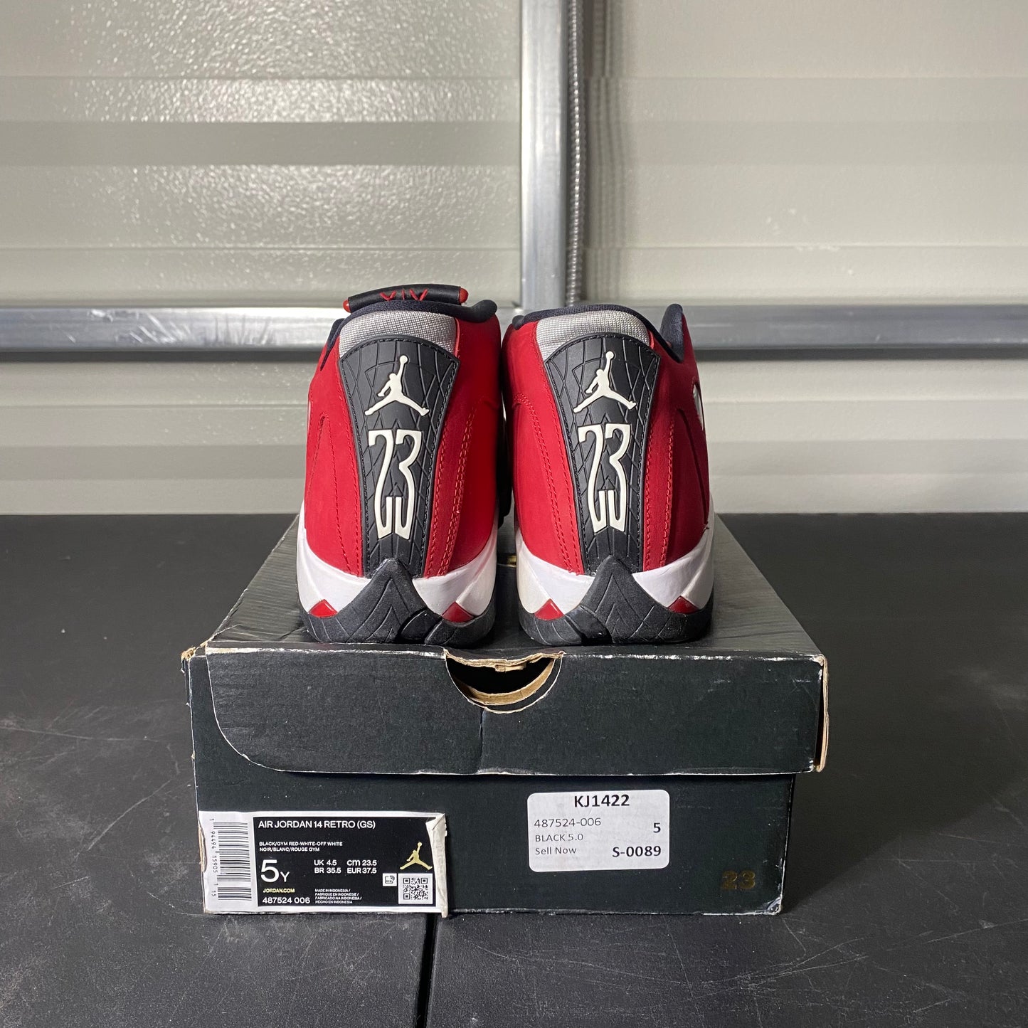 Size 5Y - AJ 14 Retro Gym Red